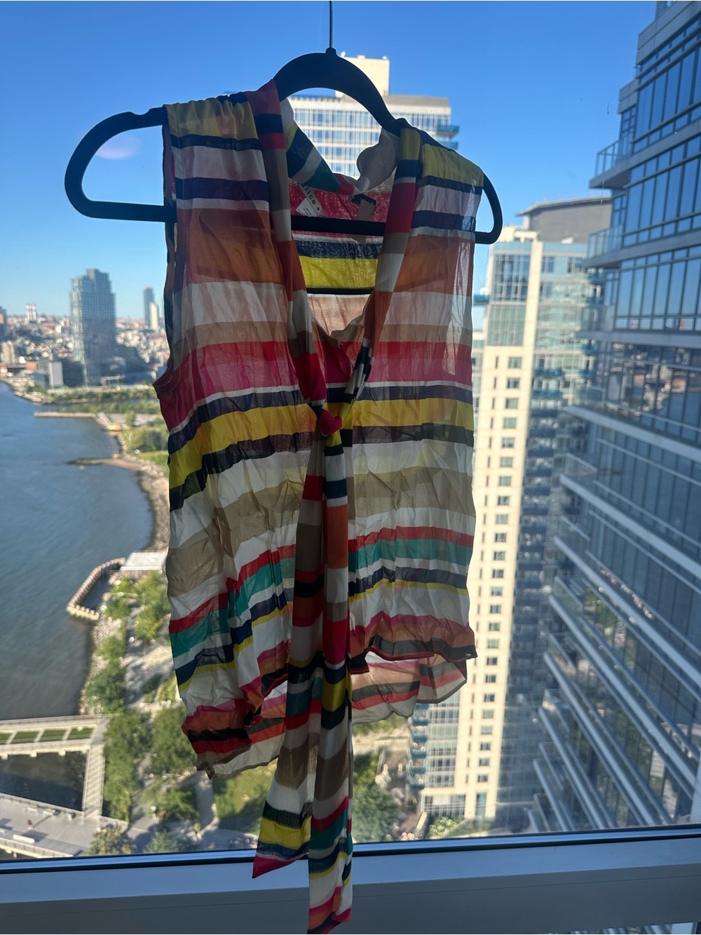 Alice + Olivia Multicolor Striped Tie-Front Camisole